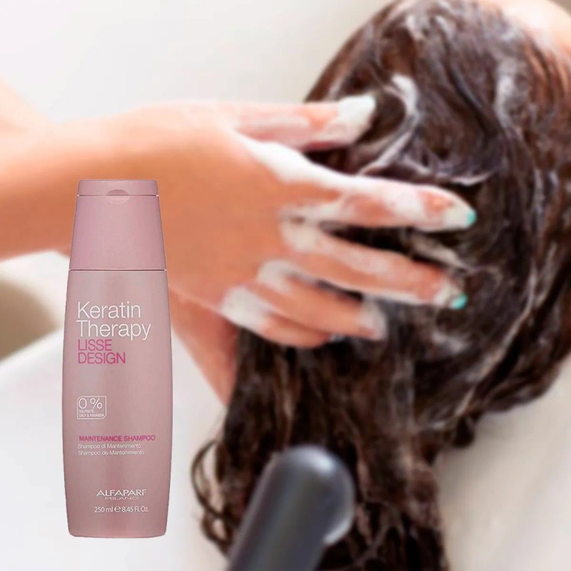 Alfaparf 2 Shampoo + 1 Acondicio. Lisse Design Keratin Mante