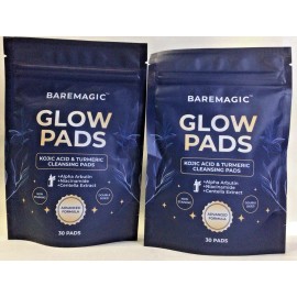 humanroots Lot of 2 Baremagic Turmeric Kojic Acid Cleansing Pads Vitamin C 30 Pads per pack