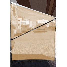 Tentproinc RV Awning Sunshade Screen Beige Mesh Sun Shade Block Sunshine from Patio Side Direction Motorhome Camping Trailer UV Sunblocker Canopy Sunscreen-3 Year Lasting