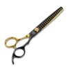 Momotou Black & Gold Professional Chunker Dog Grooming Scissors with