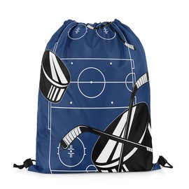 Feelyou Ice Hockey Sports Drawstring Sackpack 13"x15.7" Hockey Player Gym String Bag Sports Event Drawstring Backpack Hockey Stadium Rawstring Bags