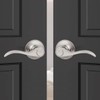Probrico 6 Pack Brushed Satin Nickel Dummy Door Lever Wave