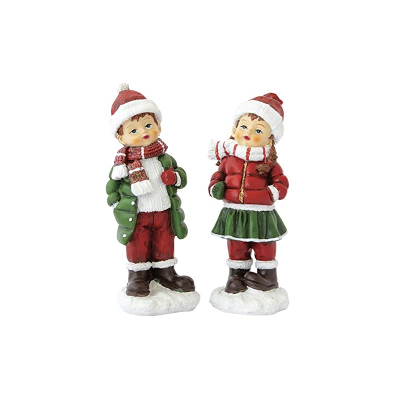 Les enfants Figurine 8 x 7 x 20.5 cm Polyresin