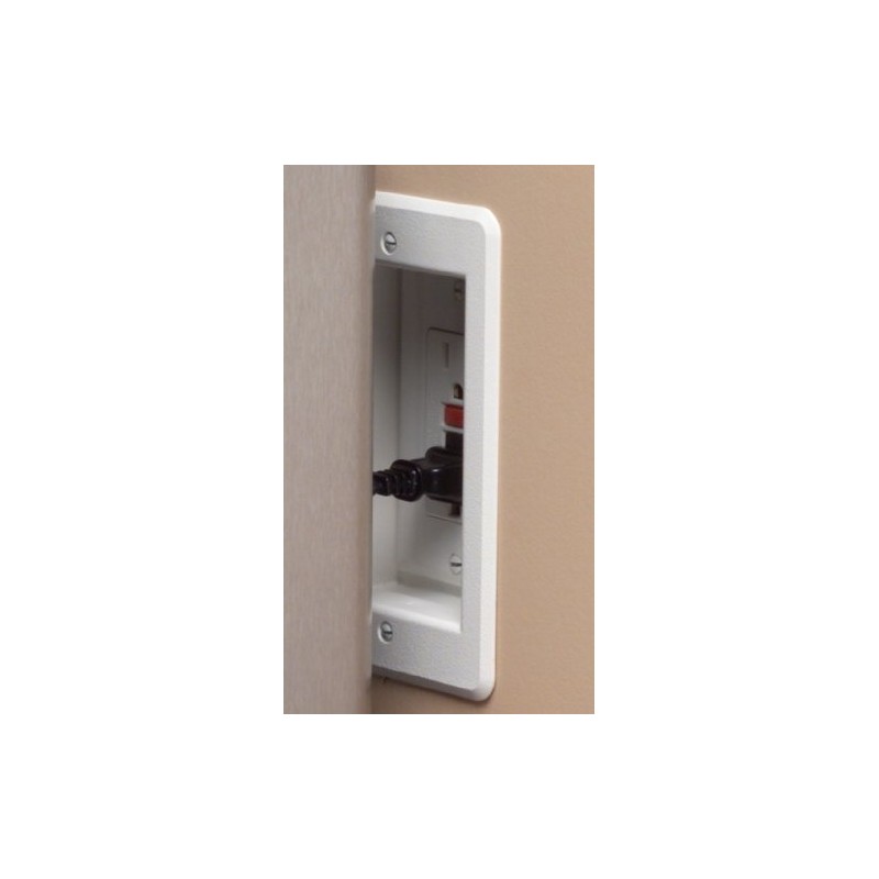 iMBAPrice IMBA-DVFR1W-2 Recessed Electrical Outlet Mounting Box with Paintable White