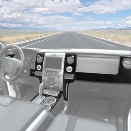 JeCar 6pcs Carbon Fiber Center Console Dash Panel Trim Overlay for 2009-2014 Ford F150 Raptor Interior Accessories