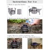 Titanium Alcohol Stove, Extendable to 14 cm, Ultra Light, for
