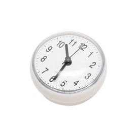 A-ITEM Waterproof Watch for Bath, Bath Clock, Water Resistant, Water Resistant, Bath Clock, Table Clock, Suction Clock, Stylish, Compact, For Bathrooms (White)