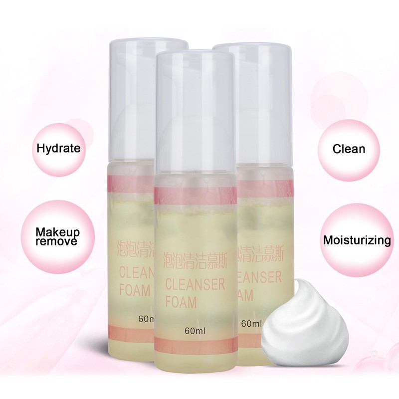 60ml Eyelash Extension Foam Cleaner Professional Mild Deep Cleaning Makeup