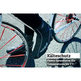 Zwölfender Pawnee Waterproof Bike Overshoes Basic black Rain Cover Shoe Cover Gaiters Cycling (M)