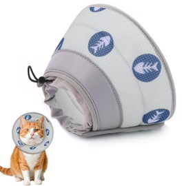 Cat Cone Collar Soft to Stop Licking After Surgery Cat Recovery Collar for Small Large Cats Adjustable Elizabethan Collar