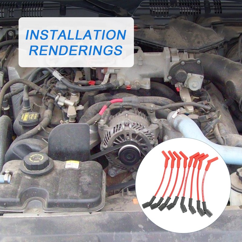 JDMSPEED New Performance Spark Plug Wires Replacement for Chevy GMC
