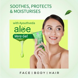 Ayouthveda Pure Aloe Vera Gel Multipurpose Beauty Gel for Skin Moisturiser for Face Body Hair - Pack of 4; 150 ml Each