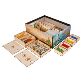The Broken Token Game Organizer Compatible with Terraforming Mars: Ares Expedition - Wooden Game Organizing Box with Multiple Trays
