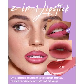 Pailleté Matte Lippenbalsam, getönt, 2-in-1, glänzend, Lippenbalsam für Damen, 05#
