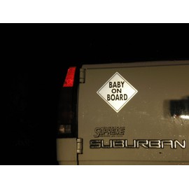 Baby on Board Magnet Vehicle Magnetic Sign Reflective Blue