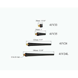 RIVERWELD TIG Back Caps Long Medium Short 41V24 41V35 41V33 Fit SR PDA DB WP 9 20 25 TIG Welding Torch 10pcs