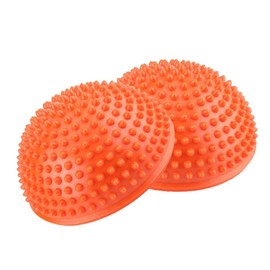PVC Semi-Circular Durian Ball Inflatable Half Yoga Balls Massage Point Fitball Exercises Trainer Fitness Balance Ball(橙) Exercise Ball