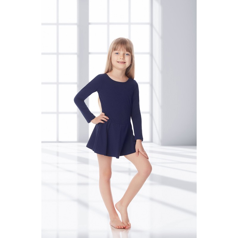 Merry Style MS10-138 Girls' Long-Sleeved Ballet Dress with Skirt (Dark