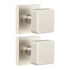 naubea 2 Pack Brushed Nickel Dummy Door Knob Interior, Square