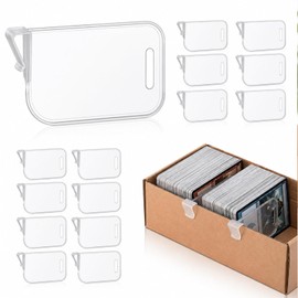 15 Pcs Card Box Dividers, PP Trading Card Dividers Clip Storage Separator Clips the Cardboard Side Wall for Sports Baseball Cards Organizer for Collector Clapboard