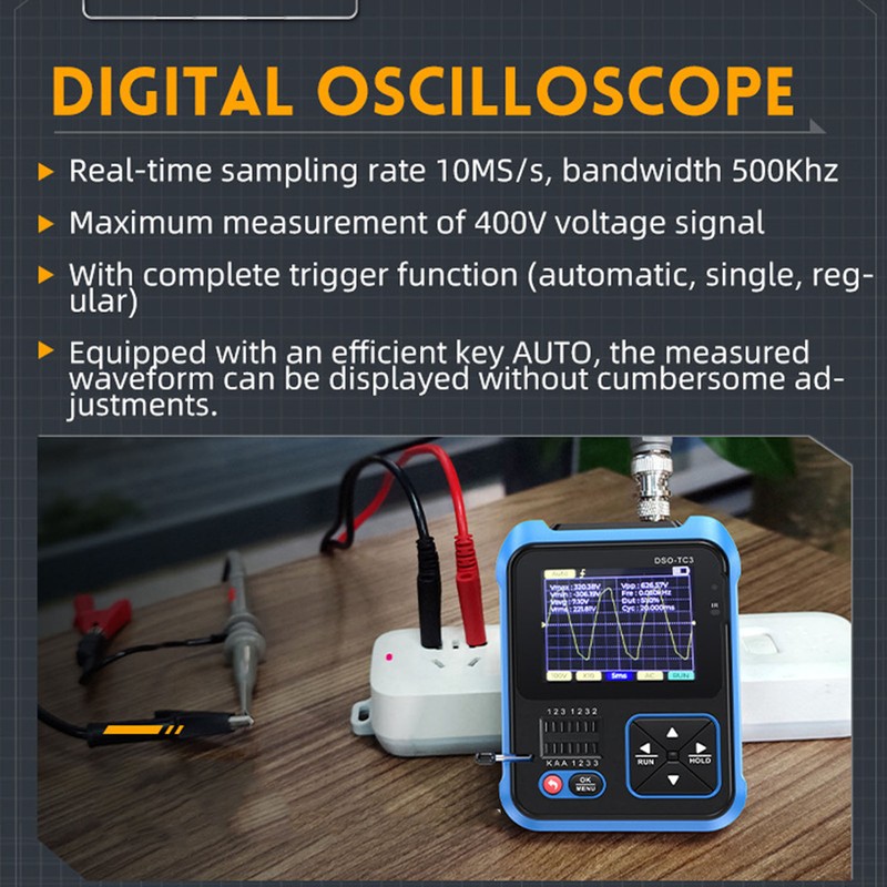 Handheld Portable Digital Oscilloscope Transistor Checker Tester Inductance Capacitance Resistance