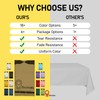 Hereisa Gold Plastic Tablecloths 2 Pack Solid Disposable Table Covers
