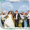 8 Pack Clear Bubble Umbrella Wedding, High-Visibility Transparent Rain Umbrellas