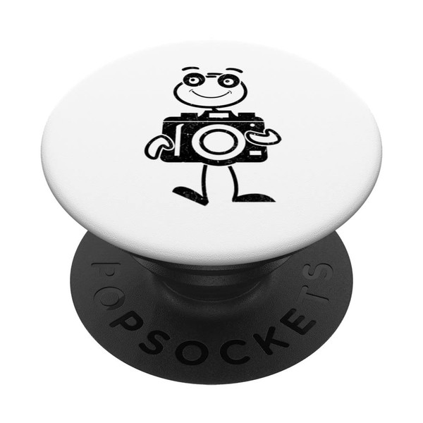Camera Photographers Photography Stick Figure Photographers PopSockets with Interchangeable PopGrip