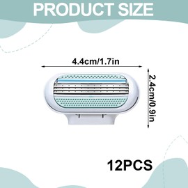 12 PCS Replacement Razor Blades Compatible with Gillette Venus, Extra Smooth 3 Layer Blade & Pivoting Razors Head, Womens Razor Blade for Venus Gillette, Effortless Glide, Easy to Replace (Blue)