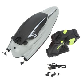 Remote Control Speedboat 2.4G 4 Channel RC Boat Toy Waterproof Fast Speed Electric Toy Speedboat Gray