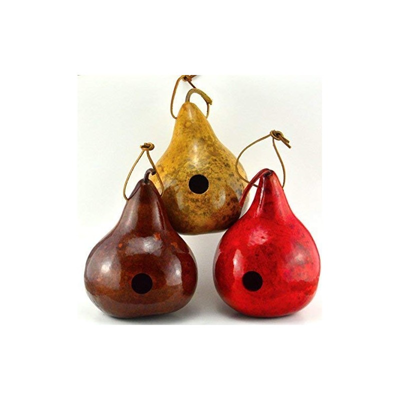 Gourd Birdhouse Mahogany