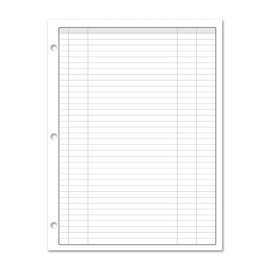 BookFactory Transaction Notepad/Transactions Pad/Ledger/Top Bound Register Notepads - 1 Notepad, 50 Pages,8.5" x 11" (PAD-050-7CPD3(Transactions-Log)-BX)