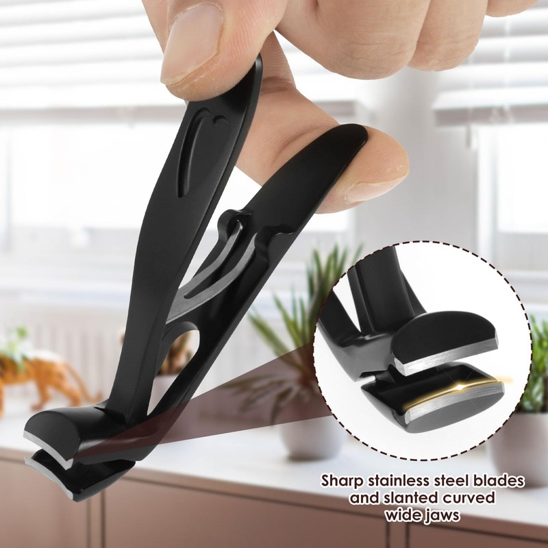 Nail Clippers for Seniors Angled Head Ergonomic Toenail Clippers with