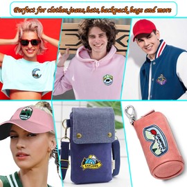 6Pcs Assorted Travel Camping Outdoor Bear Embroidered Iron on Patch Set Accessories for Clothes Hats Bags Jacket Jeans Backpacks