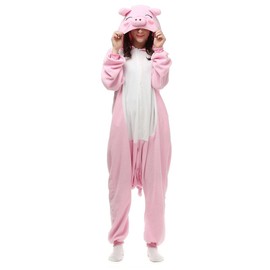 ZKomoL Adult Onesie, Unisex Party Pyjamas for Women, Cosplay Sleepwear, Costume, Gifts, for Christmas, pink