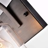 Jojospring Anastasia Antique Black Single Light Wall Sconce with Clear