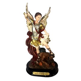 Gigi's Classy Kids Archangel Michael San Miguel Statue Figurine Figure Religious Saint Angel (8 Inches)