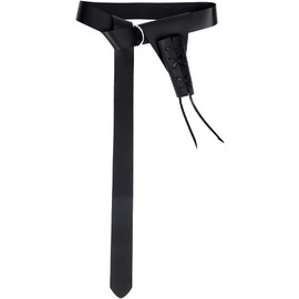 GORGECRAFT Sword Sheath Belt Black PU Leather Medieval Retro Adjustable Waist Dagger Protective Cover Case Shoulder Back Buckle Holster for Cosplay Costume Sword Frog Holder Adult Men