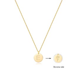 Aimber E Necklace,Initial Necklace for Women,Letter Necklace for Women(Gold,E)