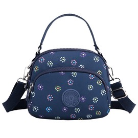 FAVORTALK Across Body Bag for Women Nylon Ladies Crossbody Bag 3 Layers Zipper Messenger Bags with Adjustable Strap Large Capacity Cross Body Bags for Work Dog Walking - B18510