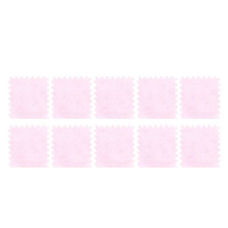 10pcs Plush Foam Floor Mat Prevent Slip Cuttable Thickened Interlocking