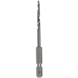 KAKURI Taper Drill Bit for Wooden Nails 9/64 inch (3.5mm), 1/4 inch Hex Shank, Titanium Coated
