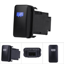 Barra de luces LED Interruptor basculante ENCENDIDO-APAGADO Luz LED, Keenso 12V LED azul Auto encendido/apagado Interruptor basculante para Hilux Landcruiser VIGO(LED LIGHT BAR)