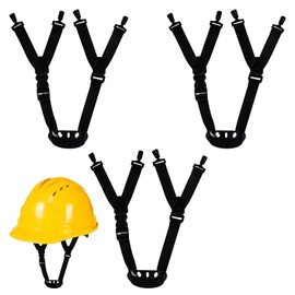 Hard Hat Chin Strap,3 PCS Adjustable Black Chin Strap for Hard Hat,Hard Hat with Chins Straps Universal Hard Hat Accessories Chins Straps for Construction Workers