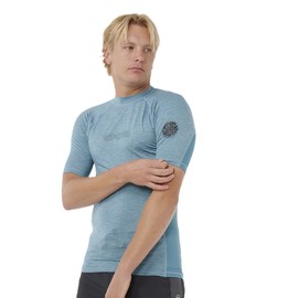 RIP CURL Men's Dawn Patrol Long Sleeve UPF 50 UV Sun Protection Rash Vest Top Storm Blue Size Medium