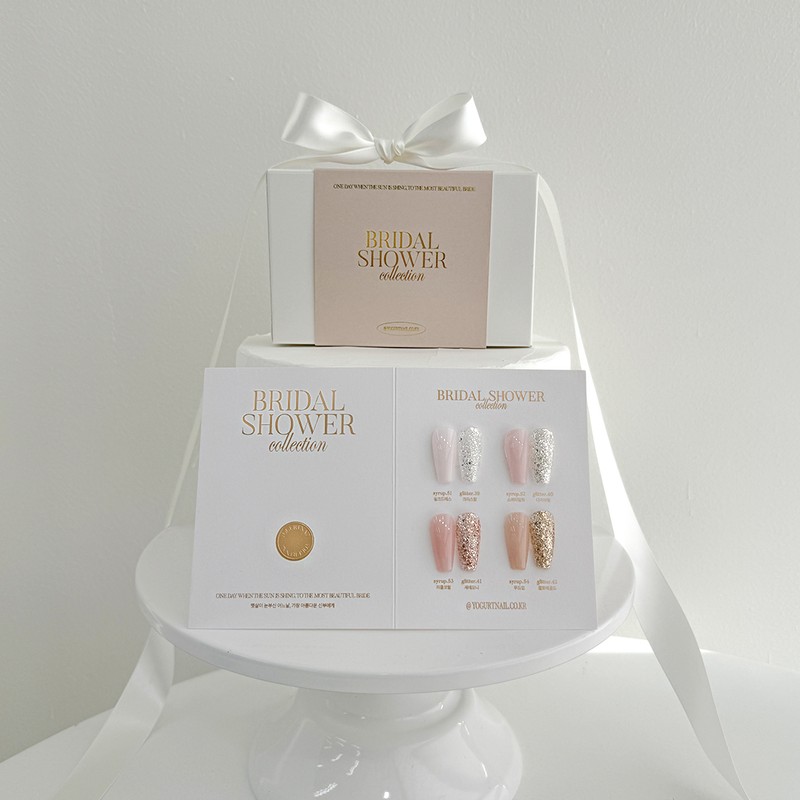 classic nail Yogurt gel bridal shower set of 8 syrup