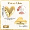20 Pcs Refrigerator Magnets Gold Heart Shaped Decorative Fridge Magnets