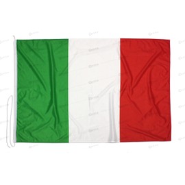 Domina Italy flag 150x100 cm in windproof nautical fabric 115g/m², Italian flag 150x100 in washable fabric, professional flag 150x100cm with snap hooks, double perimeter seam and reinforcement ribbon