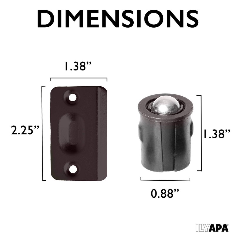 Ilyapa Ball Catch Door Hardware for Closet, Oil Rubbed Bronze