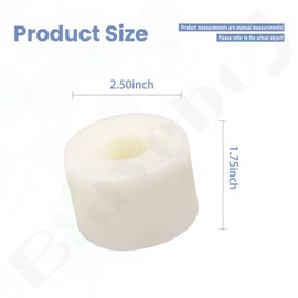 4 Pack 44-96-0140 Panel Saw Roller White for 6480 6480-20, ID/1.00 x w/1.750 x 2.50 Diameter, Fits Most Panel Saw Roller Replacements - Safety Speed Cut